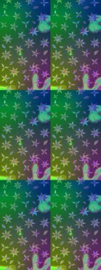 Organik elementler. Raster deseni. Botanik çizim kalıbı. Suluboya etkisi.