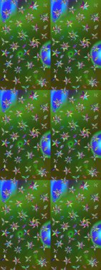 Düğün davetiyeleri için çiçek deseni, tebrik kartları, hatıra defteri, baskı, hediye paketi, imalat. Suluboya tarzında mavi ve yeşil çiçekli zarif eskiz deseni, tasarım elementleri. Düzenlenebilir