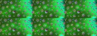 Moda baskıları için zarif bir şablon. Robot resim. Motley illüstrasyonu. Küçük çiçekte güzel bir desen. Çiçekli yaz çiçekleri. Küçük renkli çiçekler..