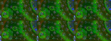 Çiçek desenli eskiz. Yeşil ve mavi renkte çiçekler. Tişört baskısı için çiçek boyama rasteriName.