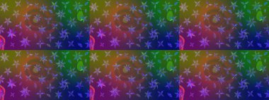 Raster. Yeşil ve kahverengi renkte güzel çiçekleri olan eskiz deseni, suluboya çiçek deseni, duvar kağıdı, kart veya kumaş için fayanslı.