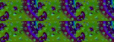 Raster illüstrasyonu. Tony 'nin kumaş kalıbını çiz. Modaya uygun kumaş deseni. Küçük çiçekte sevimli çiçek deseni var..