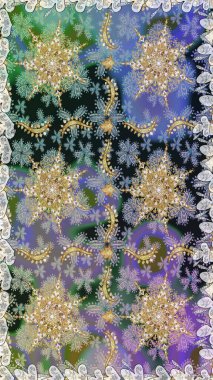 Antika altın tekrarlanabilir duvar kağıdı. Damask arkaplanı tekerrür ediyor. Barok tarzında altın çiçek süsü. Gri ve nötr renkler üzerine altın element.