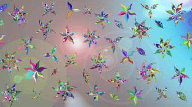 Düz Çiçek Elementleri Tasarımı. Çiçek desenli çizim. Renkli Bahar Teması eskiz kalıbı. Asya tekstil tarzında. Güzel kumaş deseni. Raster illüstrasyonu.