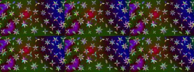 Parlak renkli çiçekleri olan ve kahverengi ve yeşil renkli yaprakları olan harika bir çiçek deseni. Moda baskıları için zarif bir şablon. Modern çiçek arkaplanı. Halk stili.