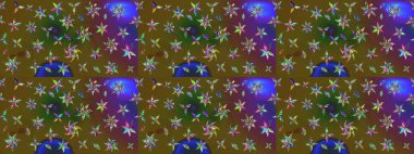 Küçük bir çiçekte eskiz deseni. Hoş bir çiçek geçmişi var. Güzel kumaş deseni. Raster illüstrasyonu.