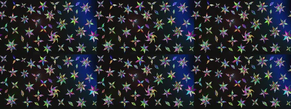 Hediye ambalaj kağıdı, tebrik kartları, posterler ve pankart tasarımı. Raster düz çiçek çizim deseni. Gri ve mavi renkte çiçekler.