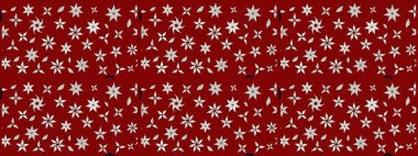 Çizim çiçek deseni duvar kâğıdı olarak kullanılabilir. Raster illüstrasyonu. Kırmızı ve nötr renkte çiçekler.