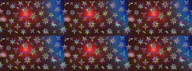 Çiçekli çiçek deseni, suluboya. Raster deseni. Küçük çiçekte güzel bir çiçek deseni..