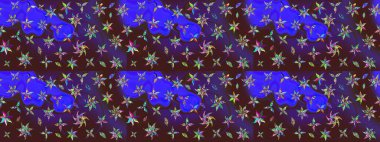 Moda baskıları için zarif bir şablon. Küçük renkli çiçekler. Motley illüstrasyonu. Çiçekli bahar çiçekleri. Küçük çiçekte şirin desenler.