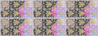 Raster altın pürüzsüz desen. Arkaplan, kumaş, altın duvar kağıdı. Gri ve nötr renklerde altın desenler ve altın elementler. Düz elle çizilmiş vintage koleksiyonu.