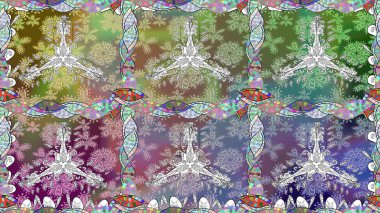 Raster deseni. Çiçek kolajı. Çiçek kompozisyonu. Çiçek arkaplan. - Tarafsız ve gri çiçekler. Küçük çiçekte güzel bir desen var. Doğa.