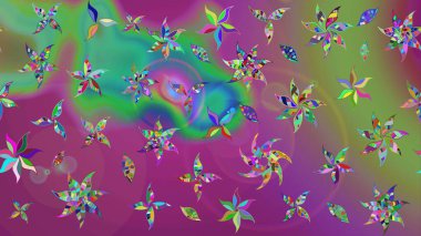 Güzel kumaş deseni. Raster çiçekli arka plan. Yazdır. Renkli Yaz Temalı eskiz kalıbı. Güzel eskiz şekli. Düz Çiçek Elementleri Tasarımı.