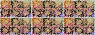 Kusursuz damaske klasik altın desen. Bej ve gri renklerde altın rengi ve altın elementler. Raster illüstrasyonu. Tekrarlayan ögelerle soyut arkaplan Raster.