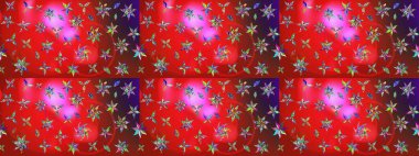 Kırmızı ve pembe yapraklı yabani çiçekler. Raster illüstrasyonu. Eskiz arkaplan modeli. Suluboya, elle çizilmiş.