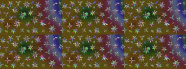 Çiçekli, yapraklı, çiçek desenli eskiz. El çizimi. Raster illüstrasyonu.