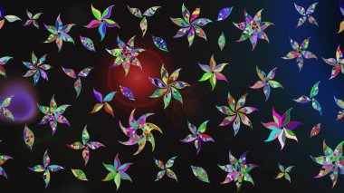 Raster illüstrasyonu. Küçük çiçekteki sevimli çiçek deseni. Tony 'nin kumaş kalıbını çiz. Modaya uygun kumaş deseni.