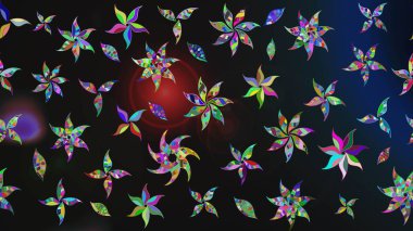 Halk tarzı. Modern çiçek arkaplanı. Renkli çiçekli ve yapraklı harika bir çiçek deseni çizmişsin. Moda baskıları için zarif bir şablon.