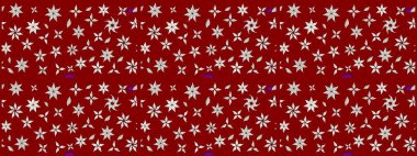 Şirin çiçekler. Raster Moda kumaş deseni. Çizgi çizimi deseni.