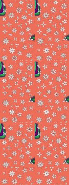 Tekstil veya kitap kapakları, imalat, duvar kağıtları, baskı, hediye paketi ve yapıştırma kitabı için çiçek eskizi geçmişi. Küçük çaplı çiçeklerdeki basit şirin desenler. Raster illüstrasyonu.