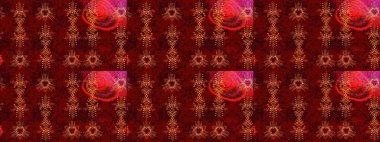 Raster illüstrasyonu. Kristal kar taneleri kırmızı, kahverengi ve siyah renklerde.