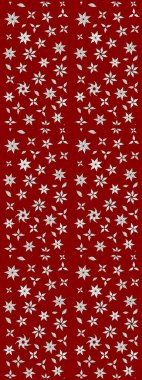 Çiçekli karalama şeklinde Raster çiçek deseni. Kırmızı renkte çiçekler. Nazik, sevimli çiçek arkaplanı..