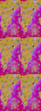 Millefleur 'lar. Tekstil, kumaş, kapaklar, duvar kağıtları, baskı, naylon, koleksiyon defteri, örgü, dekupaj için güzel bir eskiz. Küçük sarı renkte, çiçekli oldukça kaliteli besin torbası deseni..