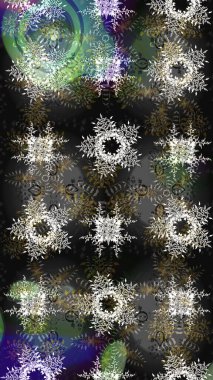 Mandalas 'ın dekoratif dokusu. Stilize Çiçekler. Lace Snowflakes 'in etnik kökü. Folk Style. Raster illüstrasyonu. Kumaş veya Duvar Kağıdı Tasarımı. Tekstil için Lacy Moda Yazdırma.
