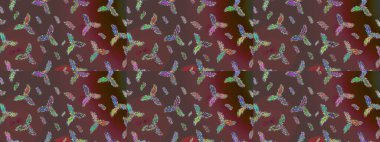 Yeni yıl kar tanesi. Düz kar karalama ikonları, kar taneleri silueti kahverengi, yeşil ve mavi renkler noel afişi, kartlar. Güzel soyut kar tanesi raster tasarımı..