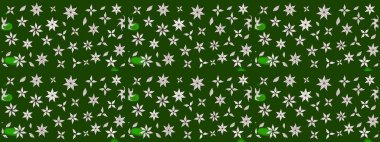 Renkli Bahar Teması eskiz kalıbı. Yeşil ve nötr renklerde çiçekler. Düz Çiçek Elementleri Tasarımı. Çiçekle çizim deseni.