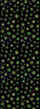 Kumaş, tekstil, duvar kağıdı baskısı için. Eski usul. Tomurcukları papatya çiçekleri olan sevimli bir çiçek deseni. Miles Fleur, süslü püslü bir süs. Eskiz geçmişi. Raster illüstrasyonu.