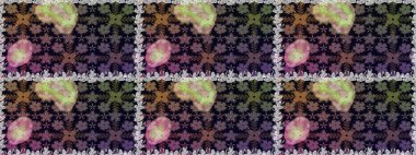 Güzel çiçek deseni. Düz Çiçek Elementleri Tasarımı. Renkli Bahar Temalı Kusursuz Arkaplan. Siyah ve gri renkte çiçekler.