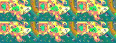 Kartlar, davetiyeler, tarih kartları ve daha fazlası için kullanılabilir. Büyük bir çiçek boyası seti. Raster şirin suluboya çiçek deseni çizimi.