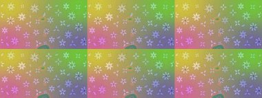 Tarafsız çiçekli eskiz deseni, suluboya çiçek deseni, sevimli çiçek, duvar kağıdı, kart veya kumaş için fayanslı. Raster - stok.