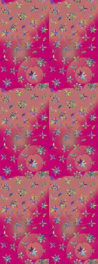 Çiçekler suluboya eskiz deseni. Raster Stili kumaş deseni.