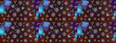 Kahverengi ve mor renkli şirin çiçek desenleri. Düz Çiçek Elementleri Tasarımı. Raster Modaya uygun kumaş deseni. Renkli Bahar Teması çizim şablonu.