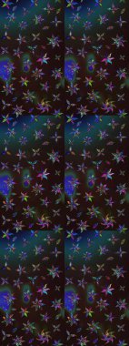 Sevimli küçük çiçek desenle. Raster resim. Çiçek desenli çiçek ve yaprakları ile.