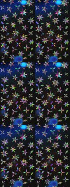 Raster illüstrasyonu. Renkli Bahar Teması eskiz kalıbı. Zentangle soyut çiçekleri. Güzel kumaş deseni. Karalama çiçeği. Düz Çiçek Elementleri Tasarımı.