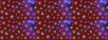 Güzel kumaş deseni. Raster illüstrasyonu. Düz Çiçek Elementleri Tasarımı. Renkli Bahar Teması eskiz kalıbı. Zentangle soyut çiçekleri. Çiçek tozu..