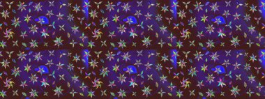 Raster çiçek desenleri çiziyor. Mor ve mor renkli vadilerin çiçekleri.