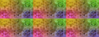 Kar taneleri izole edildi. Yeşil, kahverengi ve pembe renkli kar tanesi süsü. Kar tanesi süsü Raster illüstrasyonu. Güzel süs eşyası..