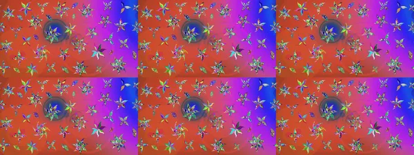 Yumuşak, bahar çiçekli arka plan. Çiçekli karalama şeklinde Raster çiçek deseni. Pembe ve turuncu renkte çiçekler.