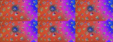 Raster illüstrasyonu. Şirin karalamalı çiçek desenli çizim. El yapımı çiçek ve bitki koleksiyonu. Eskiz tarzı pembe renkler. Raster illüstrasyonu.