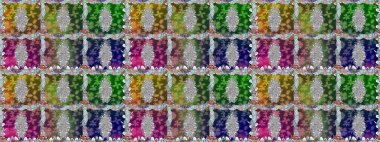 Parlak elementlerin. El çizimi Raster çizimi. Duvar kağıdı, web sayfası arka planı, ambalaj kağıdı, davetiye, broşür, afiş veya web sitesi için kusursuz çiçek deseni kullanılabilir.