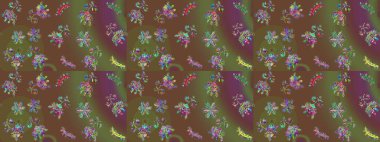 Çizim raster deseni. Çiçek arkaplan. Güzel kumaş deseni.
