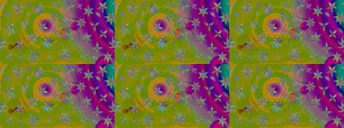 Raster illüstrasyonu. Chichi 'nin kumaş kalıbını çiz. Çiçek deseni. Renkli Bahar Teması eskiz kalıbı. Düz Çiçek Elementleri Tasarımı.