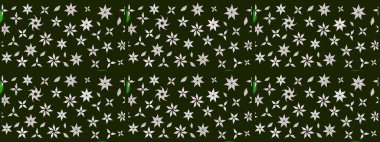 Küçük çiçekteki sevimli çiçek deseni. Gri renkli çiçekler. Raster illüstrasyonu.