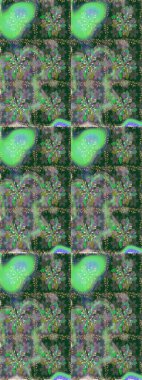 Yeşil ve gri renkli çiçekler. Küçük çiçekte sevimli çiçek deseni var..