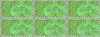 Raster. Yeşil ve nötr arkaplan üzerine bir resim. Kusursuz. Kumaş, tekstil, baskı ve davetiye örnekleri. Kelebek deseni.