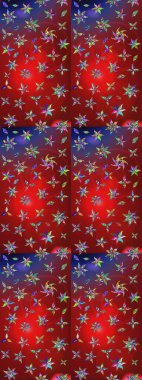 Kırmızı ve mor renkte çiçekler. Elle boyanmış suluboya resim çizimi çiçekler ve bitkiler.